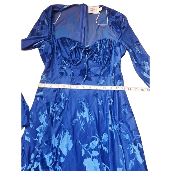 Hello Molly Babydoll Milkmaid New City Minidress Medium Velvet Flocked Ethereal - Picture 10 of 10